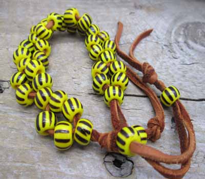 Trade Bead Bracelet African Yellow Jacket